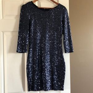 Blue sequin ASOS dress